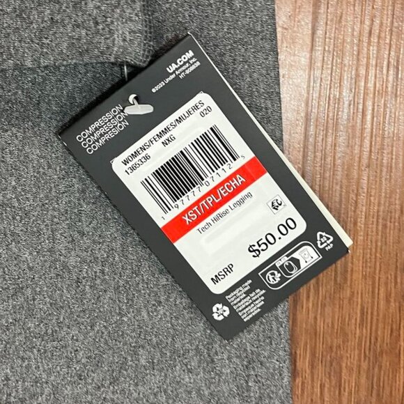 Under Armour Women’s HeatGear High-Rise Compression Leggings Gray XST - Picture 4 of 9